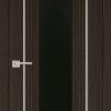 Межкомнатная дверь PROFILO PORTE PSS-25, Мокко со стеклом Черный лакобель